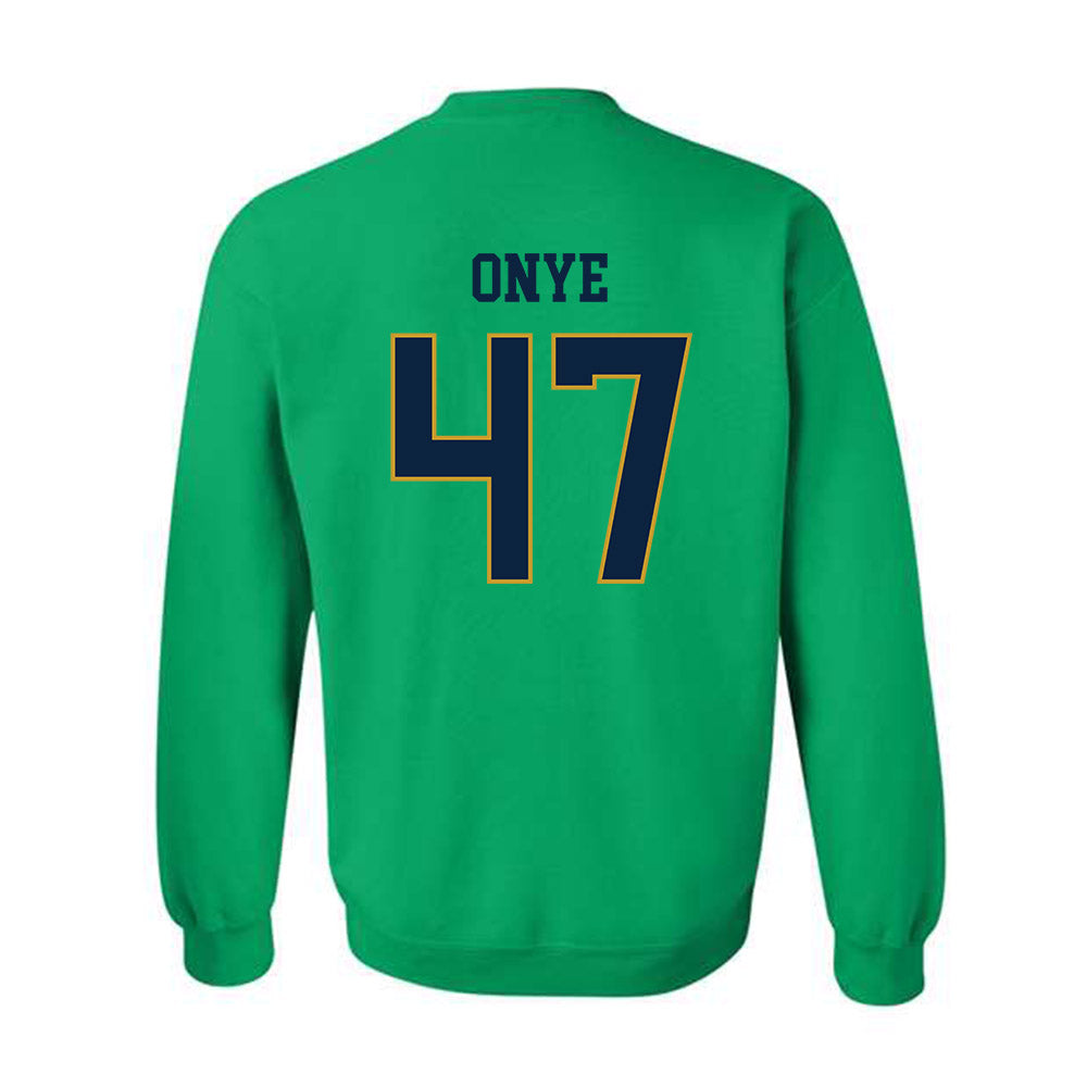 Notre Dame - NCAA Football : Jason Onye - Classic Fashion Shersey Crewneck Sweatshirt-1
