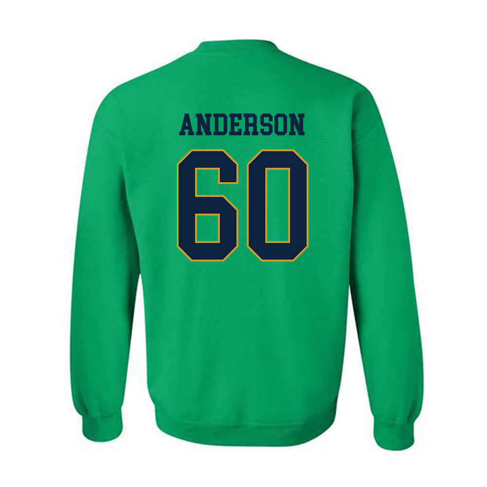 Notre Dame - NCAA Football : Max Anderson - Classic Fashion Shersey Crewneck Sweatshirt-1