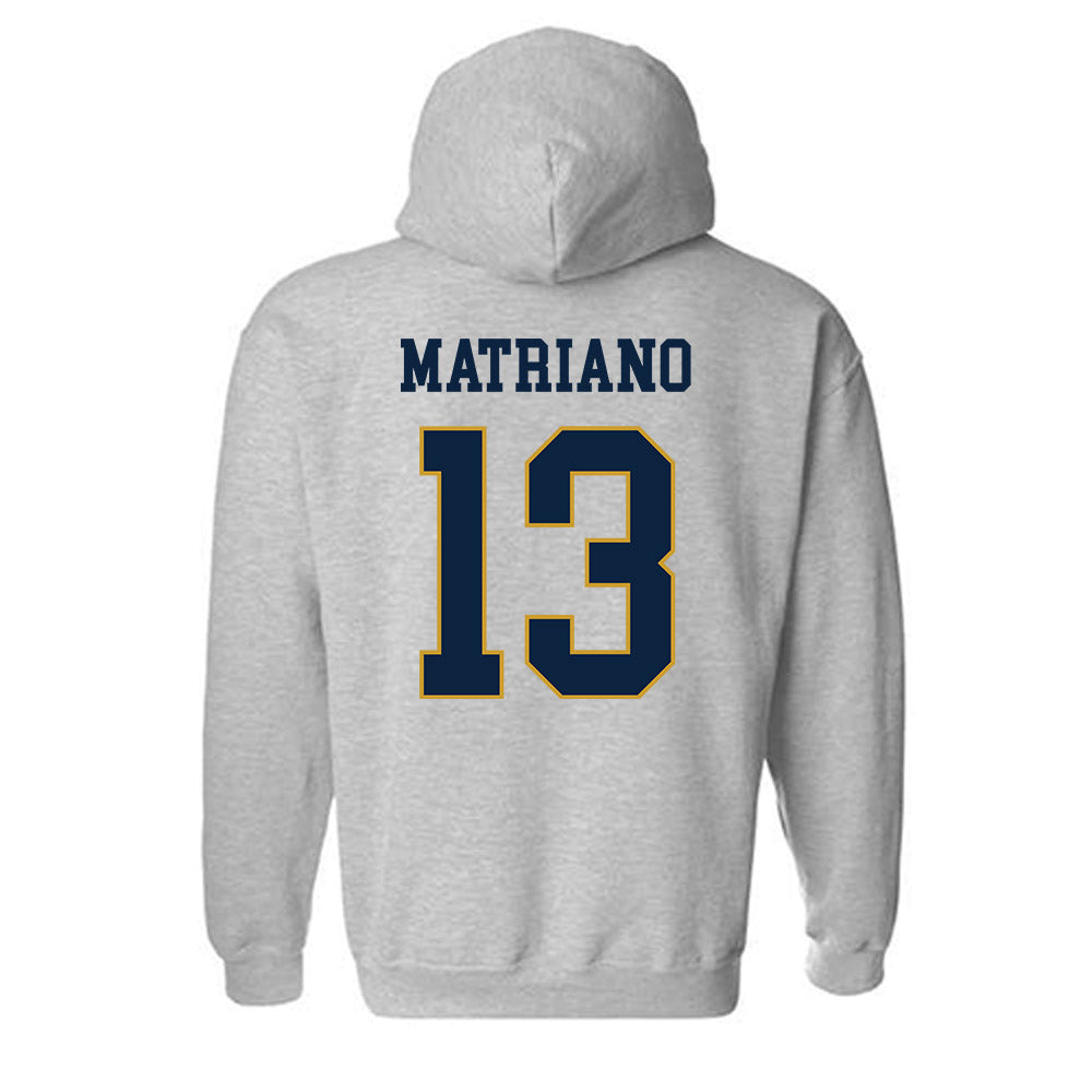 Notre Dame - NCAA Women's Soccer : Delaney Matriano - Classic Fashion Shersey Hooded Sweatshirt-1