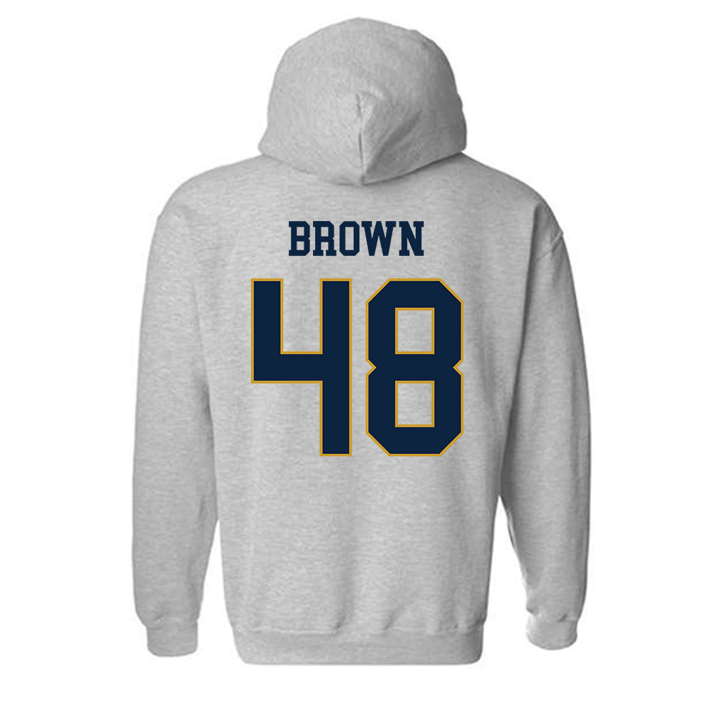 Notre Dame - NCAA Football : Mick Brown - Classic Fashion Shersey Hooded Sweatshirt-1