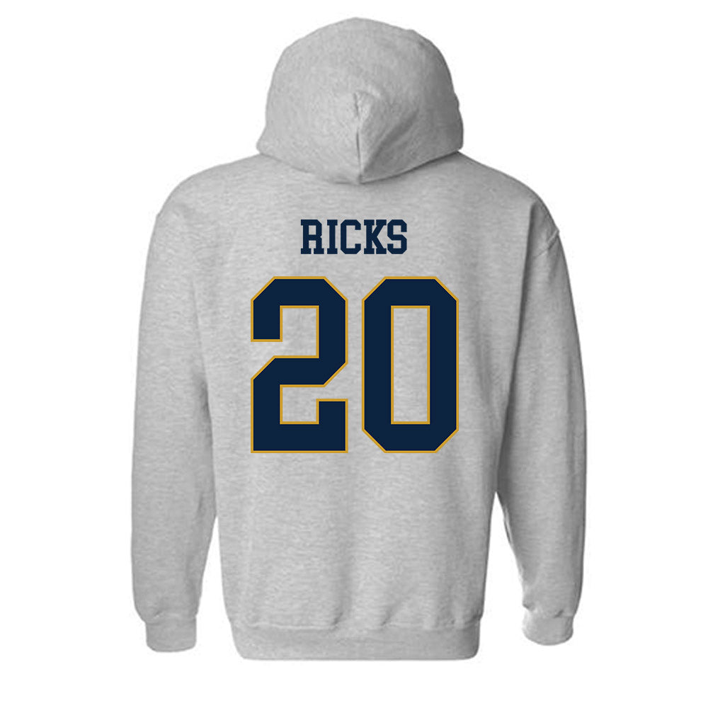 Notre Dame - NCAA Baseball : Caleb Ricks - Classic Fashion Shersey Hooded Sweatshirt-1