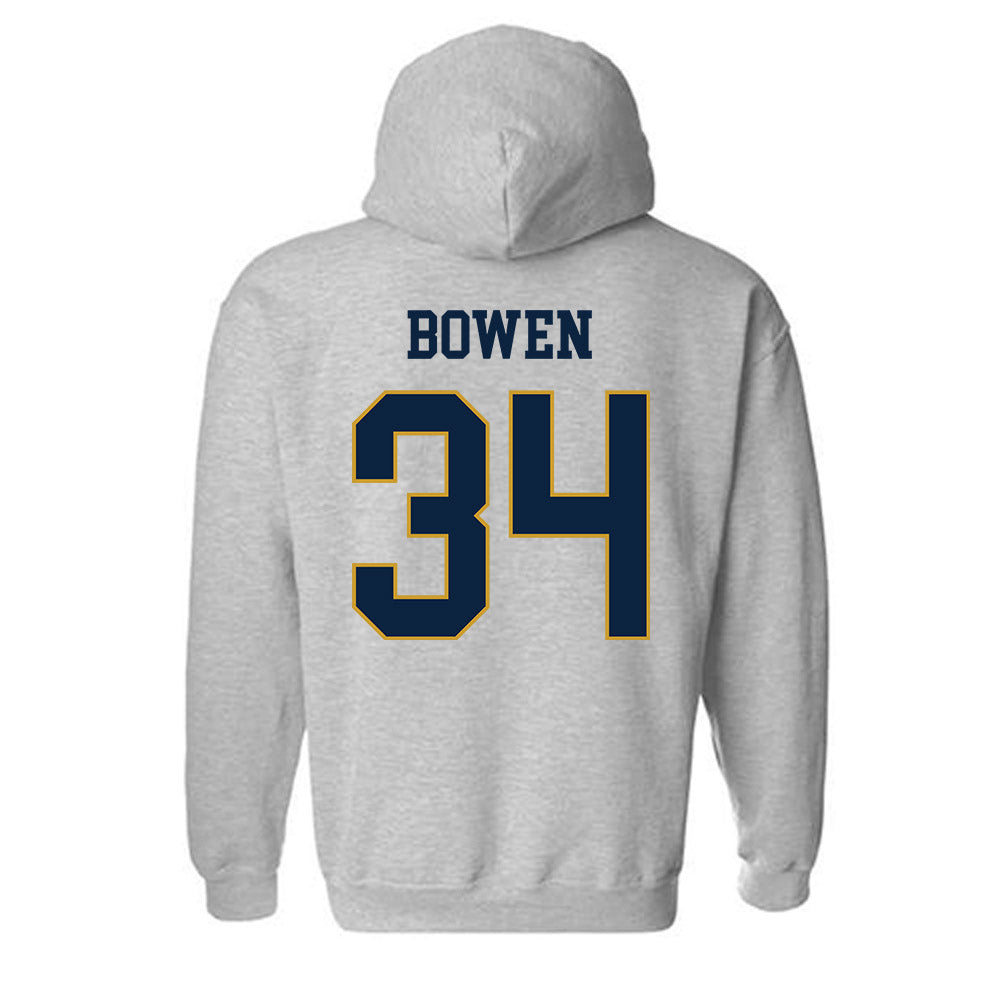 Notre Dame - NCAA Football : Drayk Bowen - Classic Fashion Shersey Hooded Sweatshirt-1