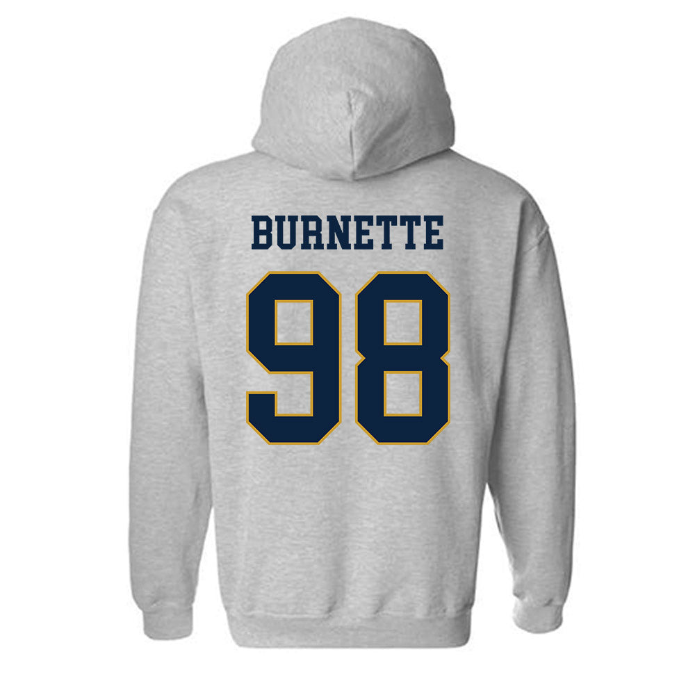 Notre Dame - NCAA Football : Noah Burnette - Classic Fashion Shersey Hooded Sweatshirt-1