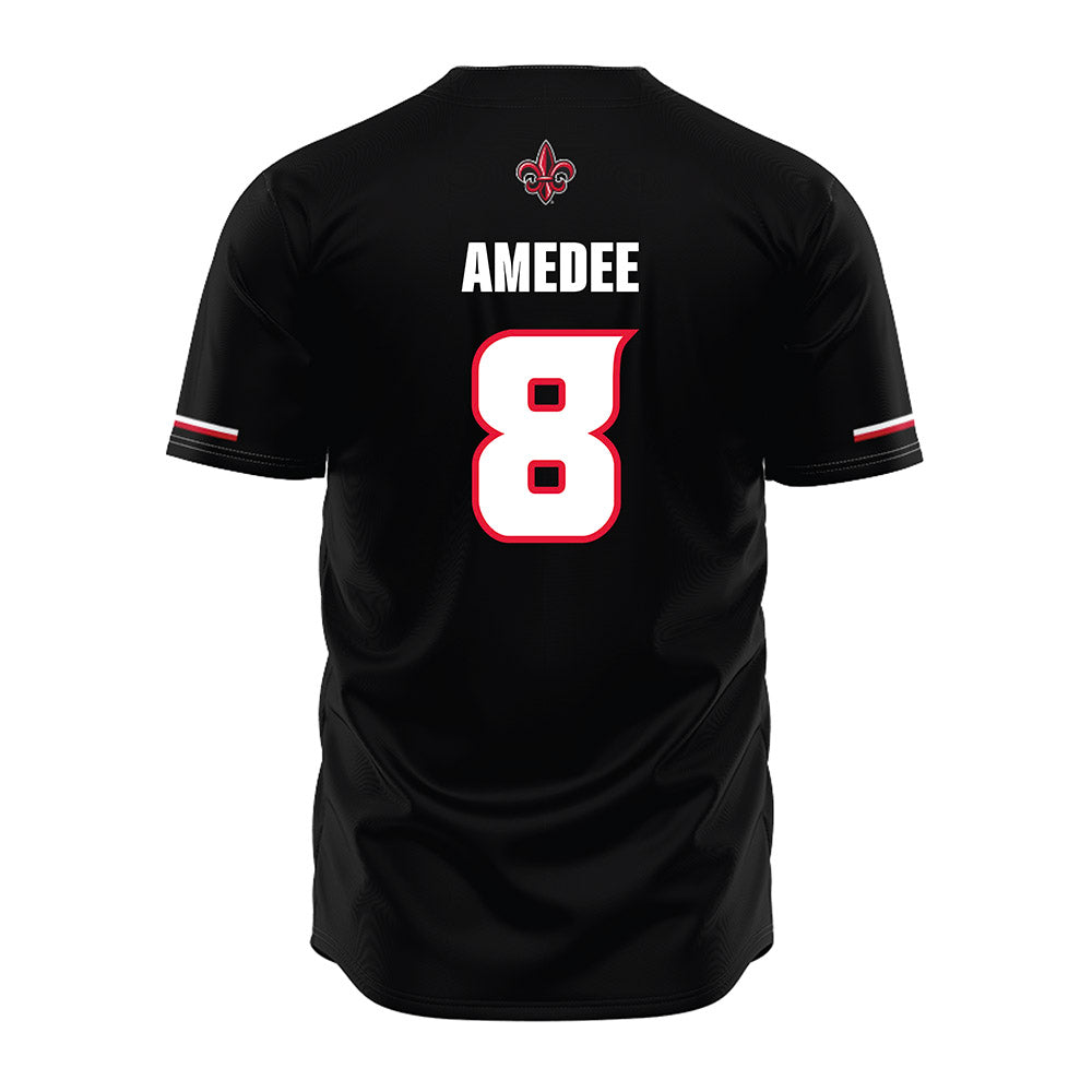 Louisiana - NCAA Baseball : Lee Amedee - Vintage Baseball Jersey Black