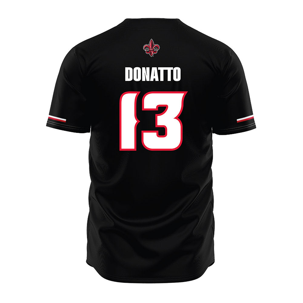 Louisiana - NCAA Baseball : Ahmar Donatto - Black Jersey-1