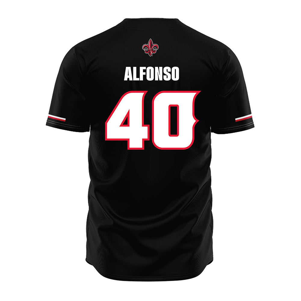 Louisiana - NCAA Baseball : Cowan Alfonso - Black Jersey-1