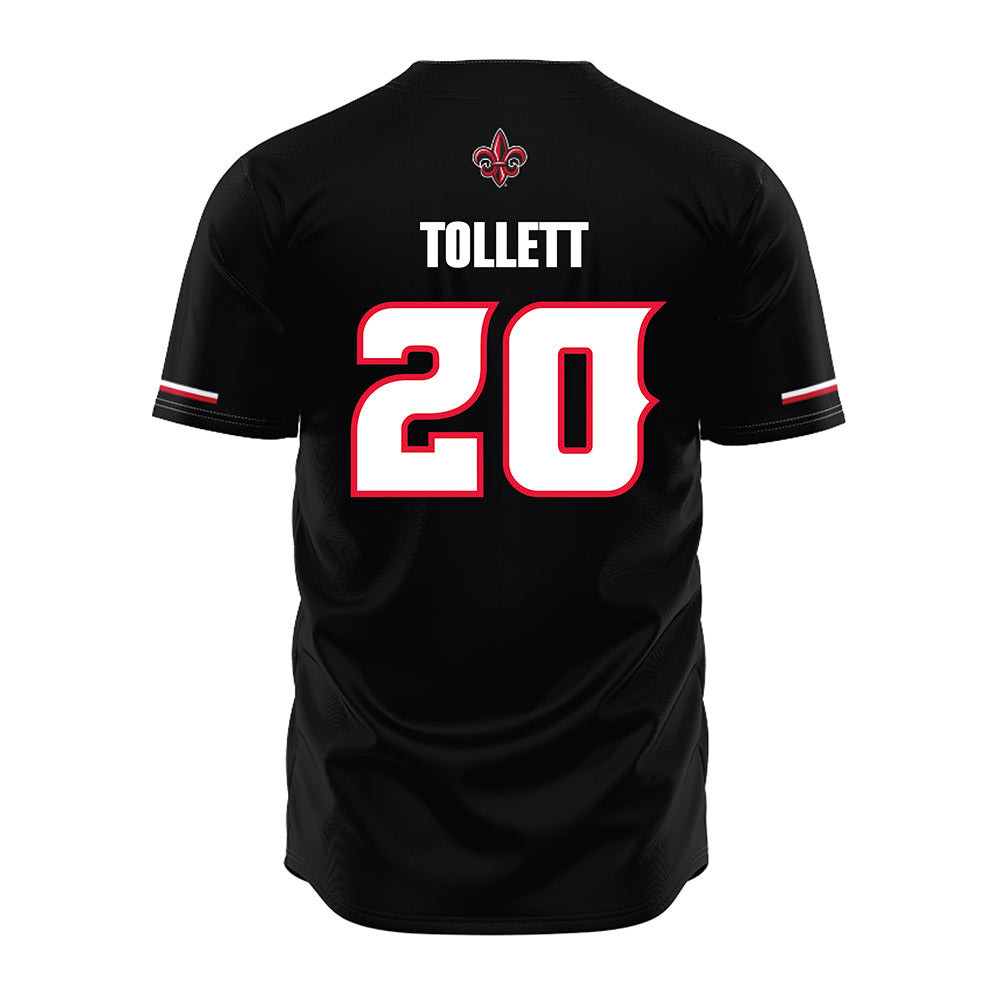 Louisiana - NCAA Baseball : JR Tollett - Black Jersey-1
