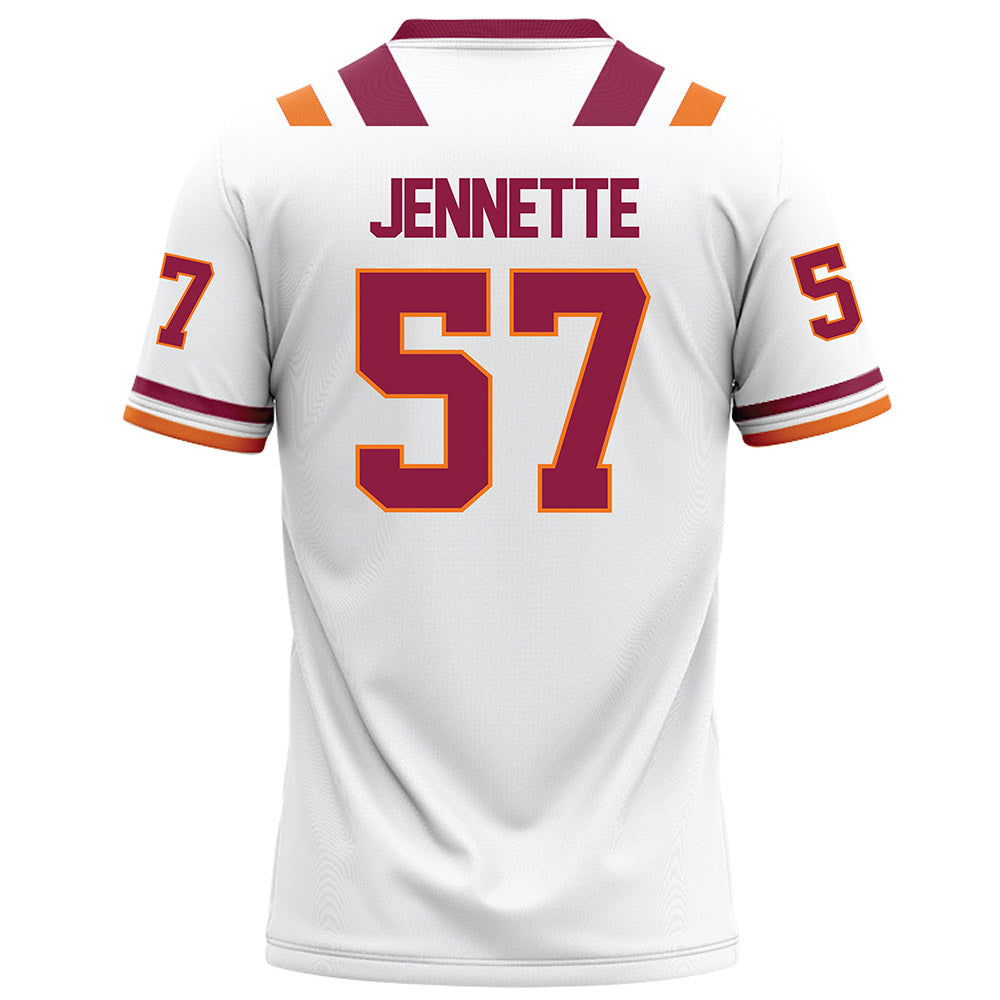 Virginia Tech - NCAA Football : James Jennette - White Football Jersey-1