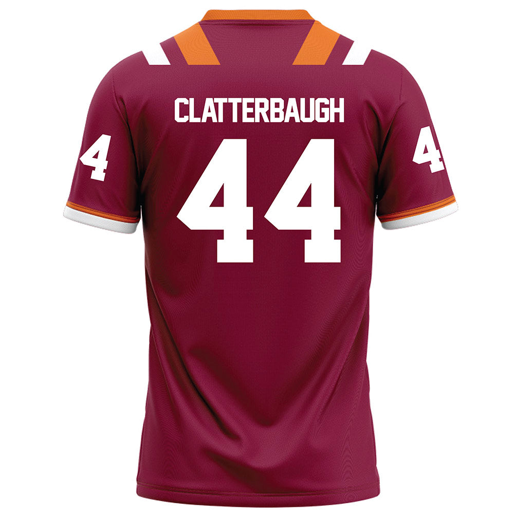 Virginia Tech - NCAA Football : Brett Clatterbaugh - Maroon Football Jersey-1