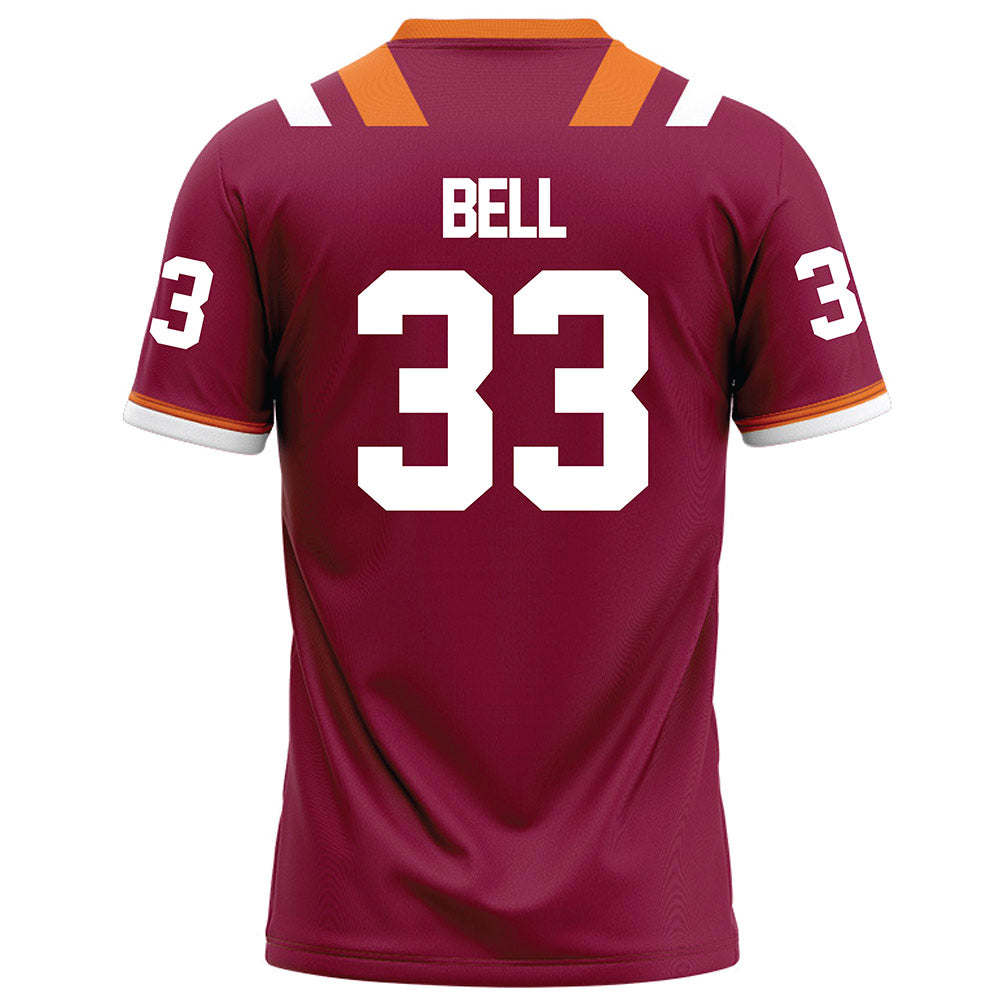 Virginia Tech - NCAA Football : Ben Bell - Maroon Football Jersey-1