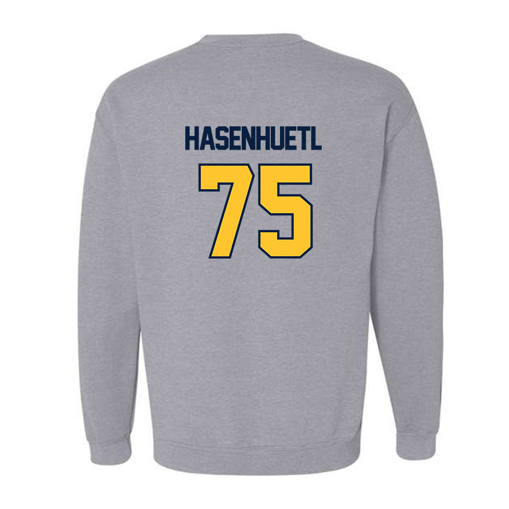 UC Berkeley - NCAA Football : Justin Hasenhuetl - Sports Shersey Crewneck Sweatshirt-1