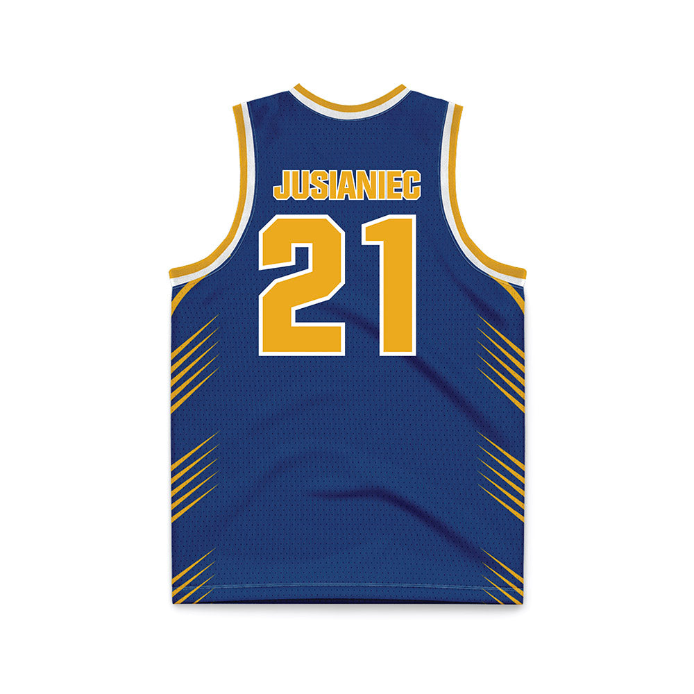 Canisius - NCAA Men's Basketball : Max Jusianiec - Navy Basketball Jersey-1