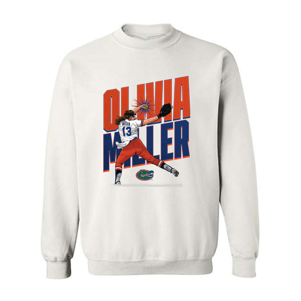 Florida - NCAA Softball : Olivia Miller - Individual Caricature Crewneck Sweatshirt