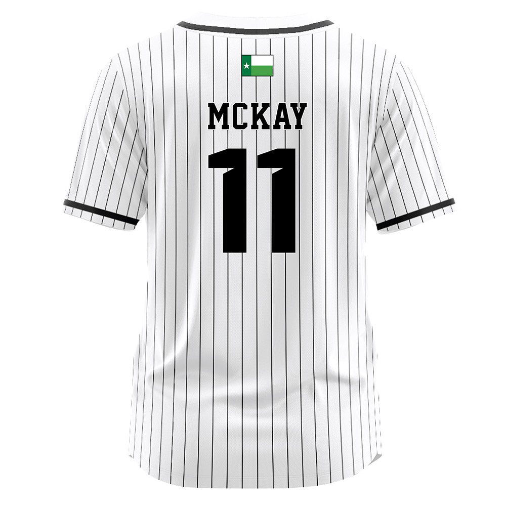North Texas - NCAA Softball : Kadey McKay - White Pinstripe Jersey-1