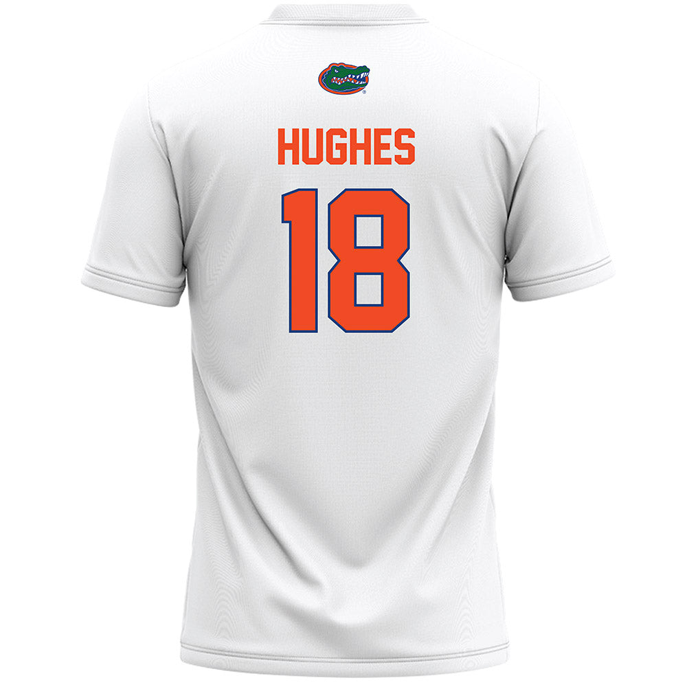 Florida - NCAA Women's Lacrosse : Sam Hughes - White Lacrosse Jersey -1