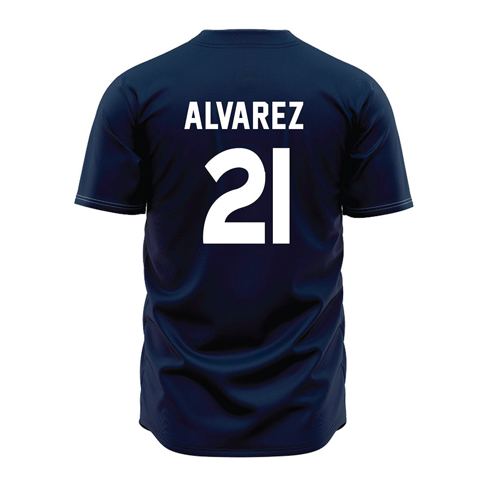 Auburn - NCAA Baseball : Andreas Alvarez - Navy Jersey-1