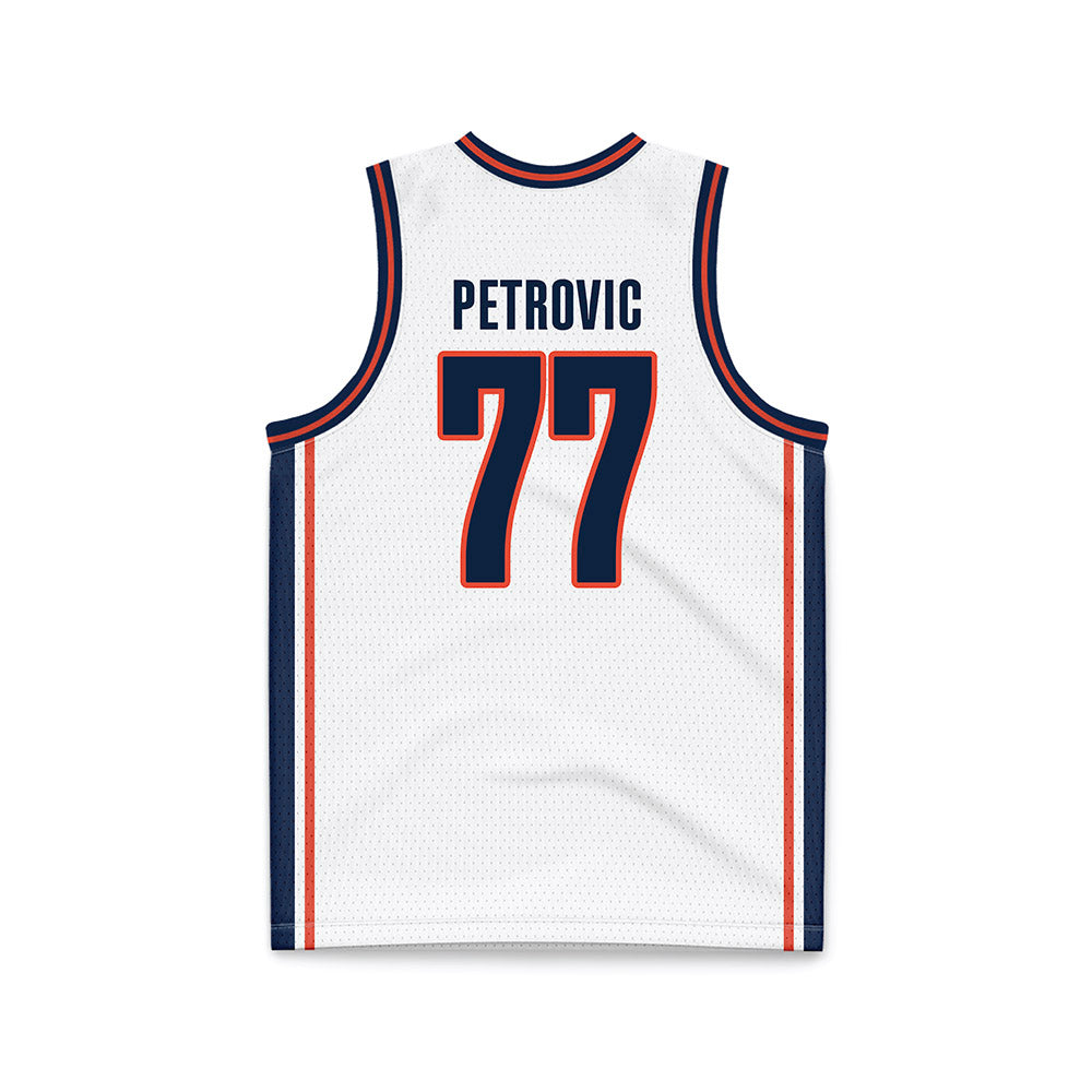 Illinois - NCAA Men's Basketball : Mihailo Petrovic - White Basketball Jersey-1