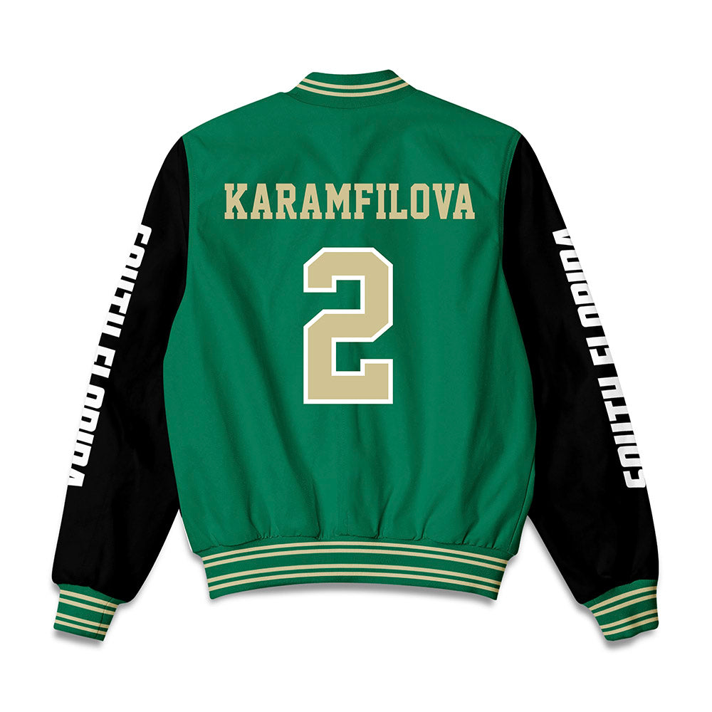 USF - NCAA Women's Basketball : Yana Karamfilova - Bomber Jacket-1