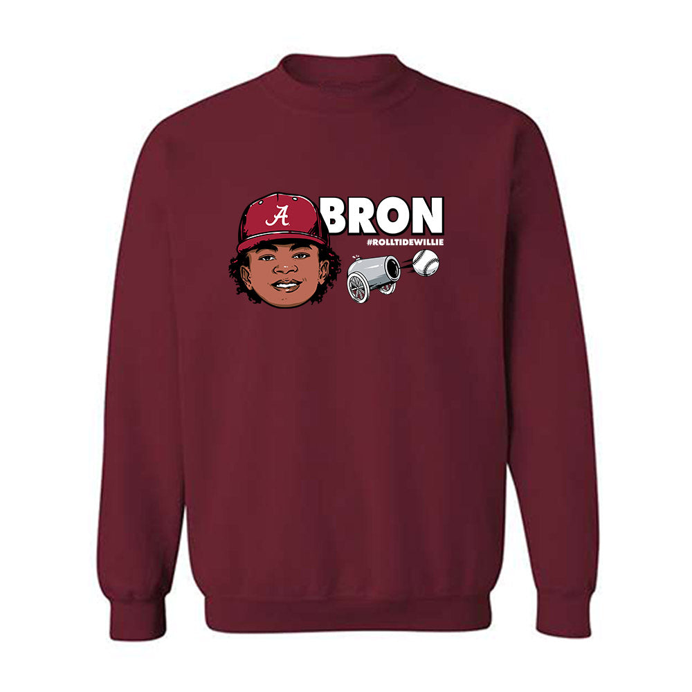 Alabama - NCAA Baseball : Justin Lebron x Roll Tide Willie - Crewneck Sweatshirt Individual Caricature