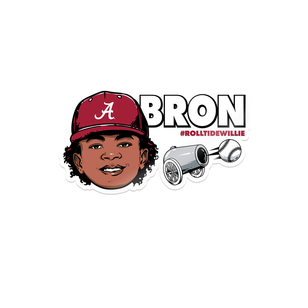 Alabama - NCAA Baseball : Justin Lebron x Roll Tide Willie - Sticker Individual Caricature