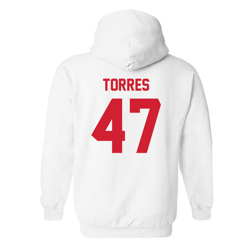 Louisiana - NCAA Baseball : Jose Torres - Vintage Hooded Sweatshirt Classic Shersey