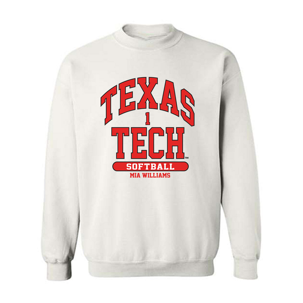 Texas Tech - NCAA Softball : Mia Williams - Classic Fashion Shersey Crewneck Sweatshirt-0