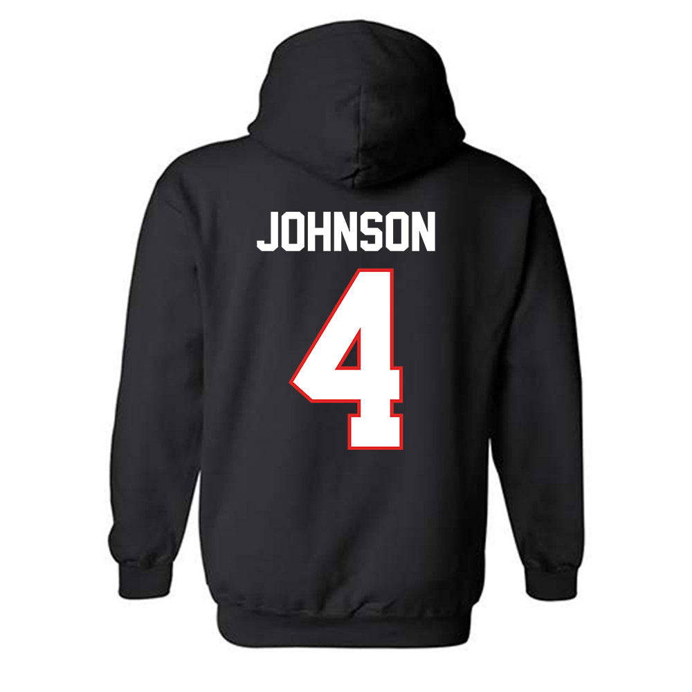 Texas Tech - NCAA Baseball : Kendyl Johnson - Sports Shersey Hooded Sweatshirt-1