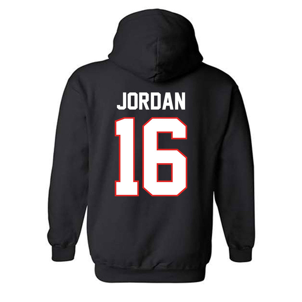 Texas Tech - NCAA Baseball : Will Jordan - Sports Shersey Hooded Sweatshirt-1