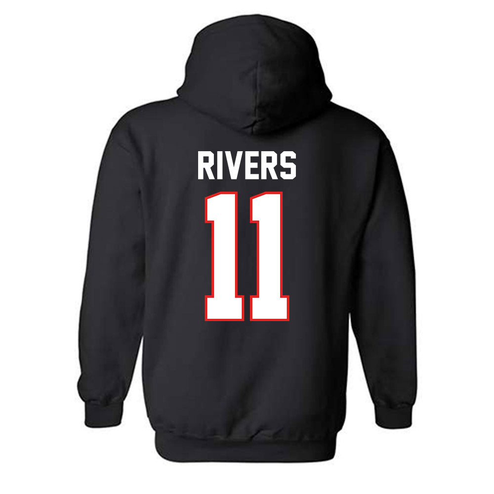Texas Tech - NCAA Baseball : Davis Rivers - Sports Shersey Hooded Sweatshirt-1