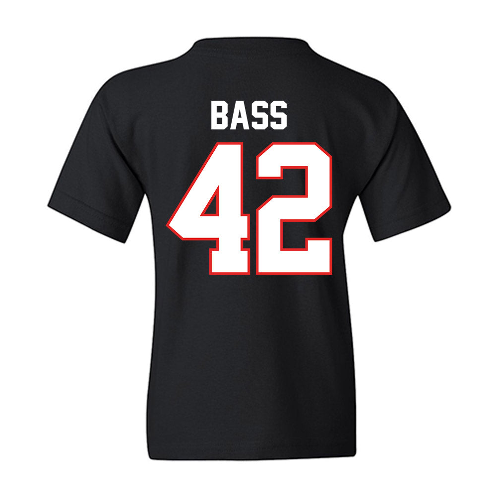 Texas Tech - NCAA Baseball : Daniel Bass - Sports Shersey Youth T-Shirt-1