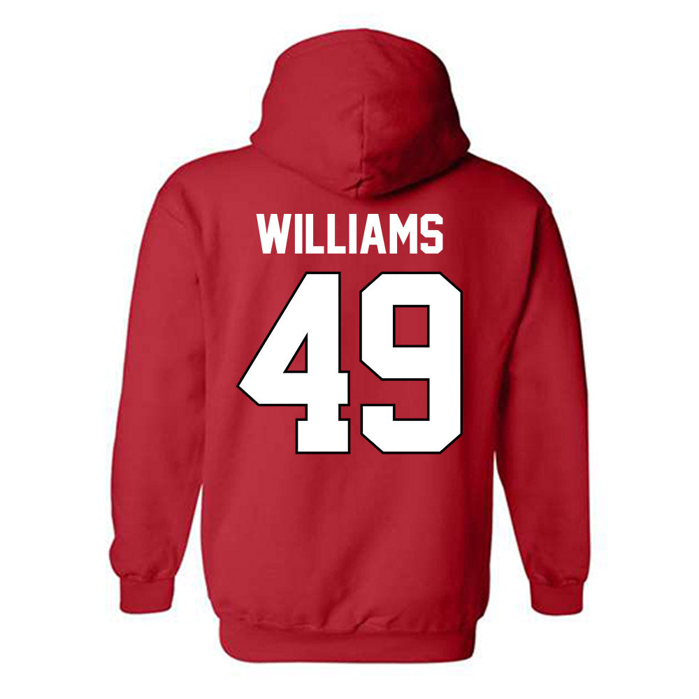 Texas Tech - NCAA Baseball : Carter Williams - Sports Shersey Hooded Sweatshirt-1