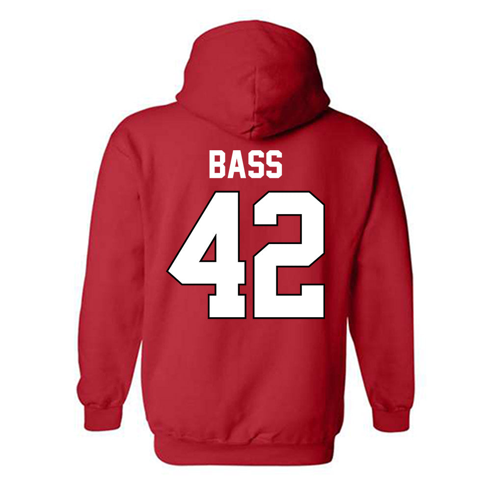 Texas Tech - NCAA Baseball : Daniel Bass - Sports Shersey Hooded Sweatshirt-1