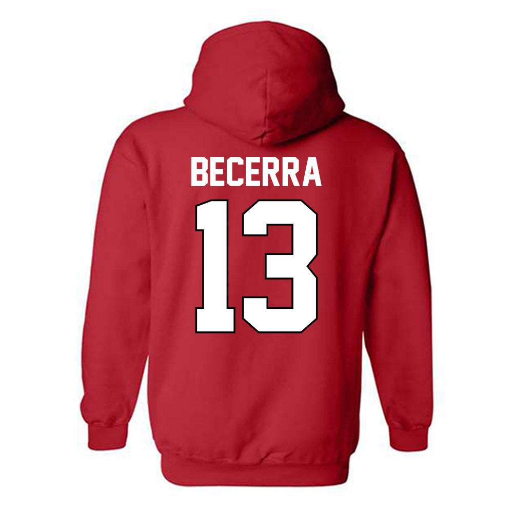Texas Tech - NCAA Baseball : Donovan Becerra - Sports Shersey Hooded Sweatshirt-1