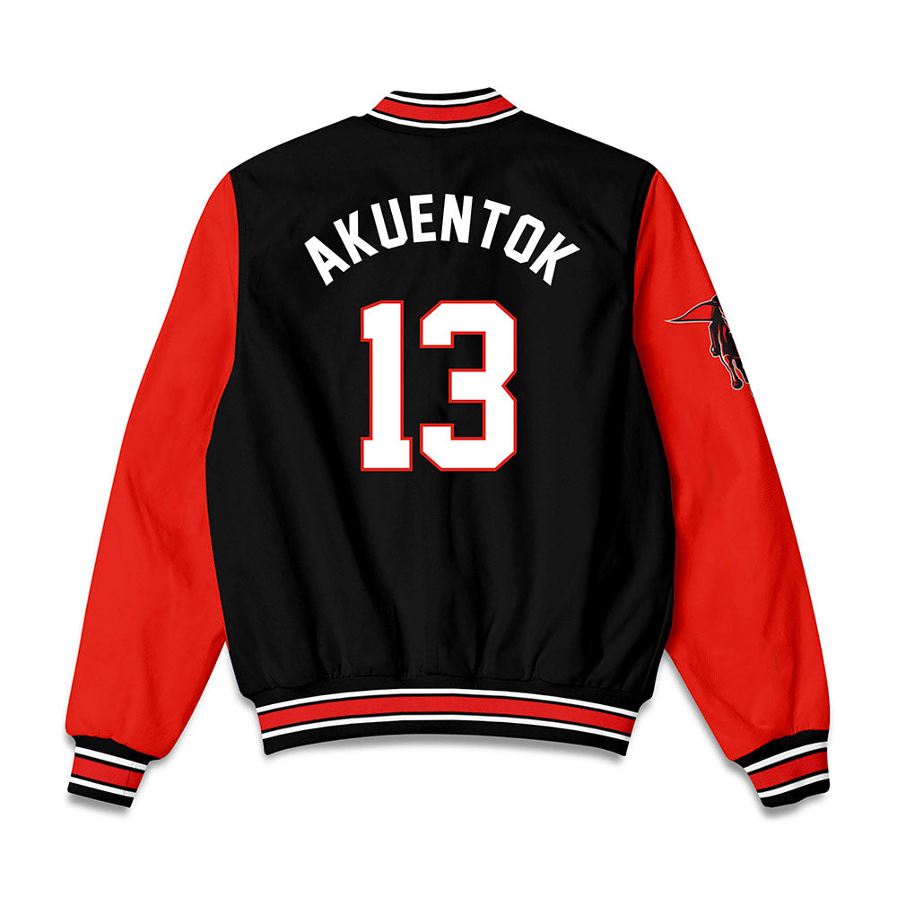 Texas Tech - NCAA Men's Basketball : Marial Akuentok - Bomber Jacket-1