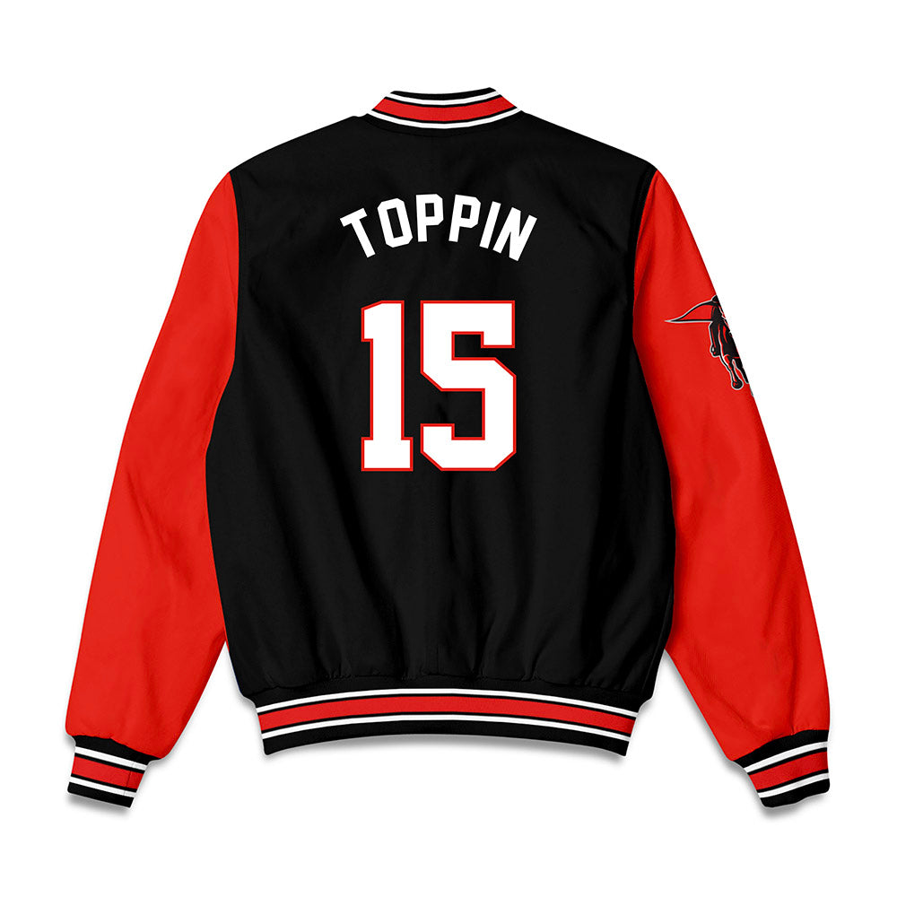 Texas Tech - NCAA Men's Basketball : JT Toppin - Bomber Jacket-1