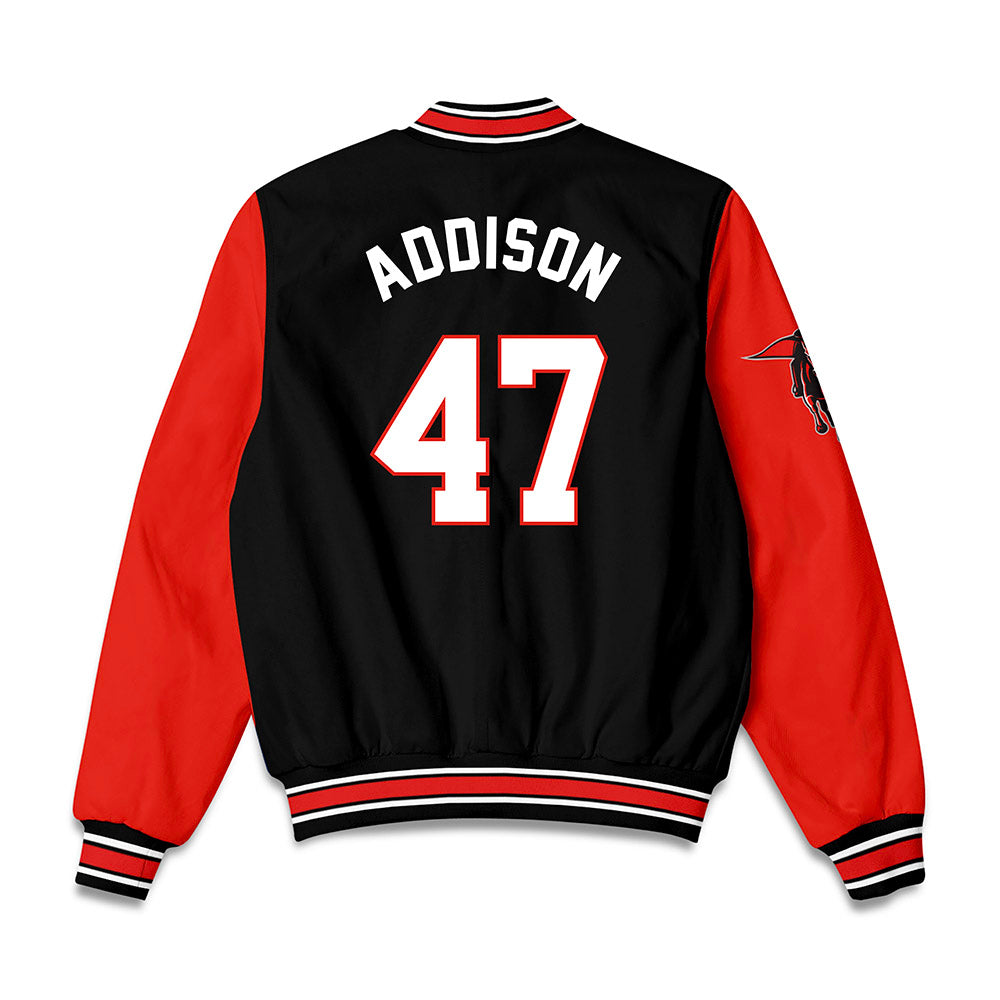 Texas Tech - NCAA Baseball : Logan Addison - Bomber Jacket-1