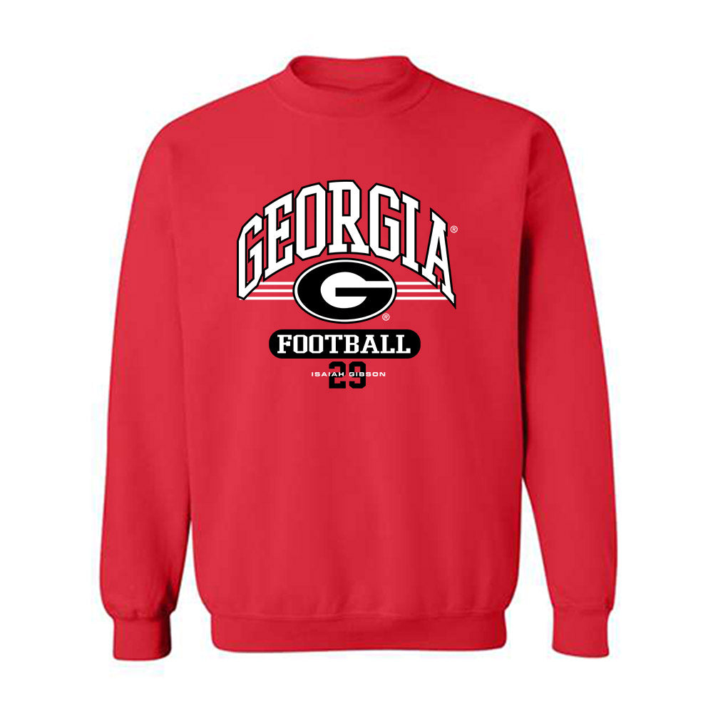 Georgia - NCAA Football : Isaiah Gibson - Classic Fashion Shersey Crewneck Sweatshirt-0