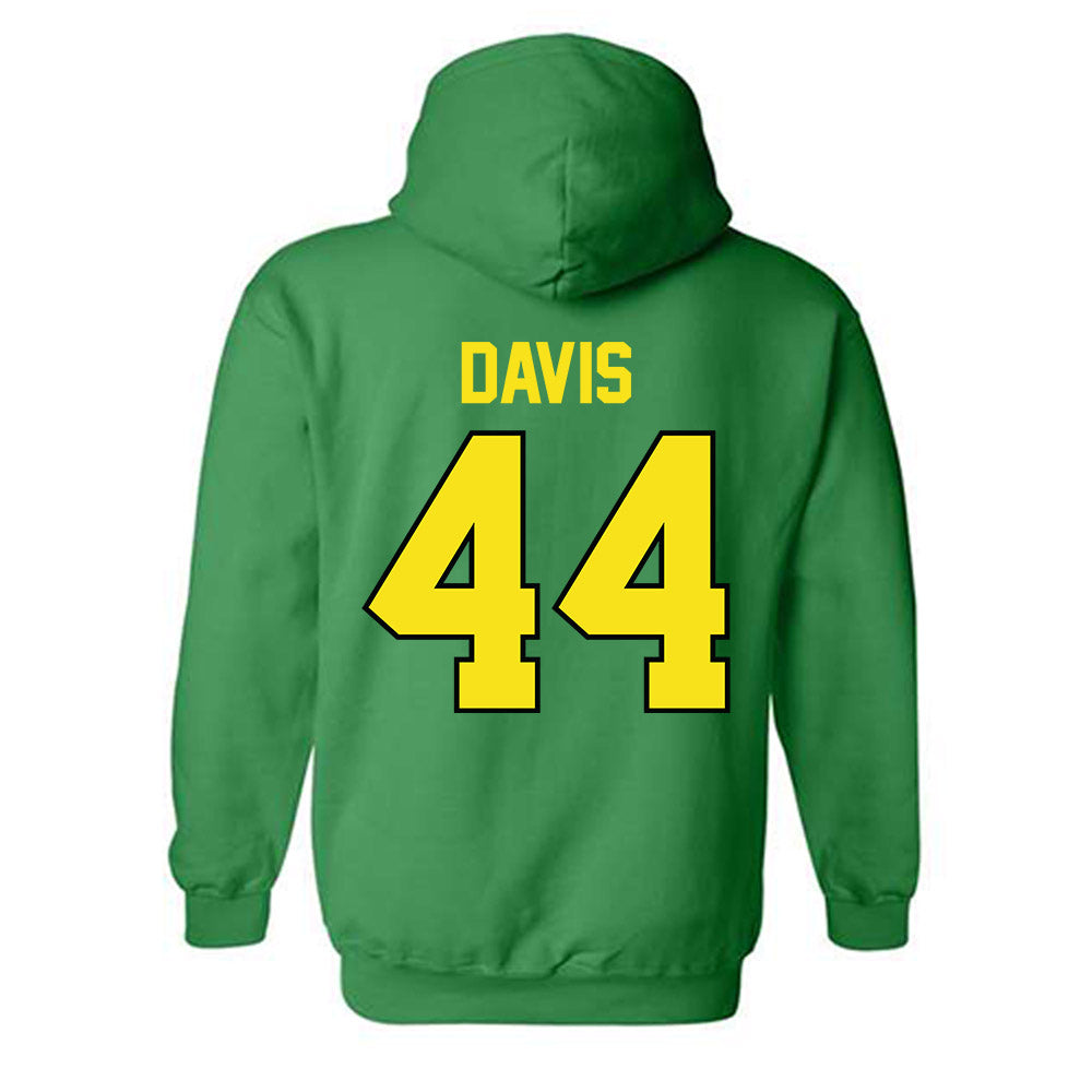 Oregon - NCAA Acrobatics & Tumbling : Logan Davis - Classic Shersey Hooded Sweatshirt-1