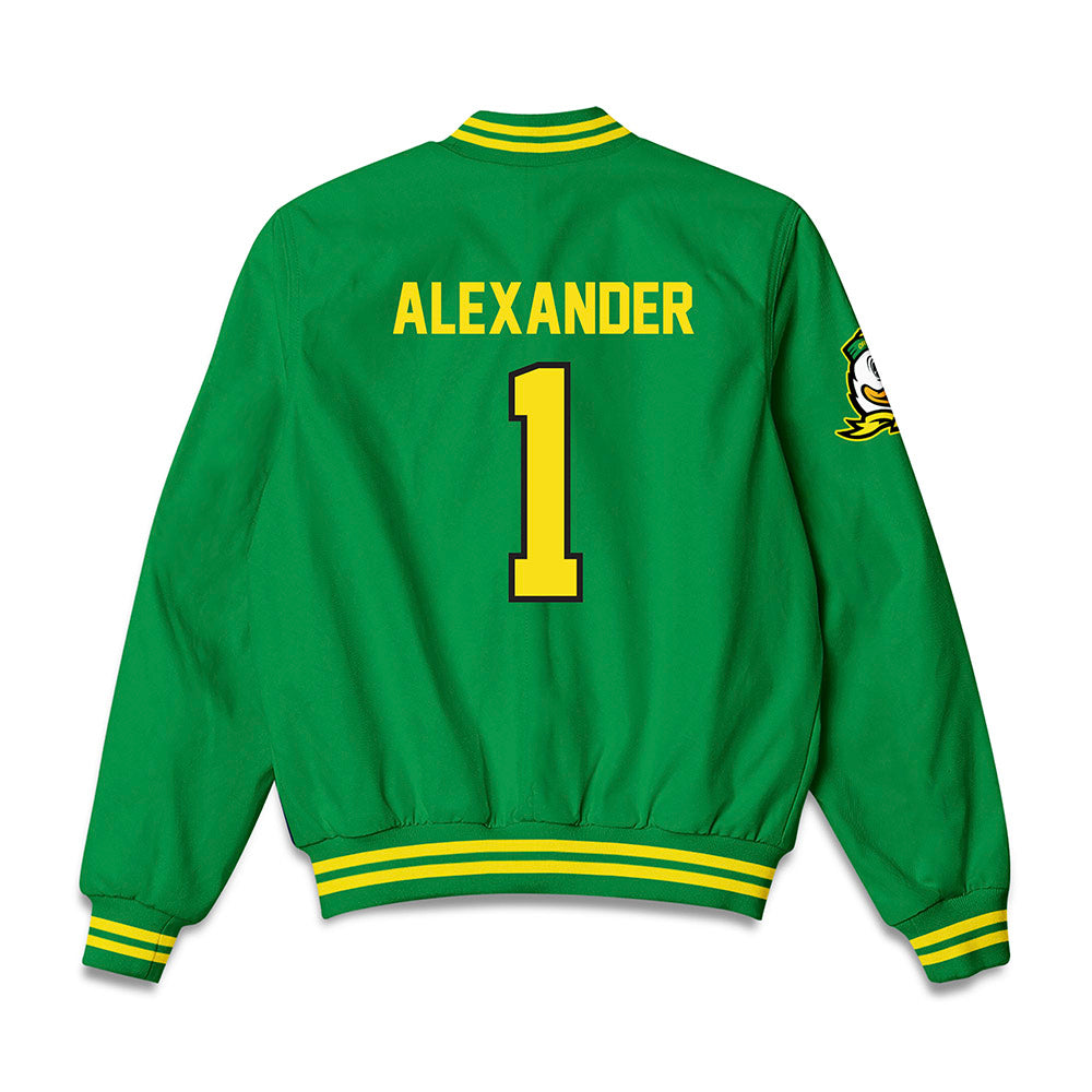 Oregon - NCAA Football : Bear Alexander - Bomber Jacket-1