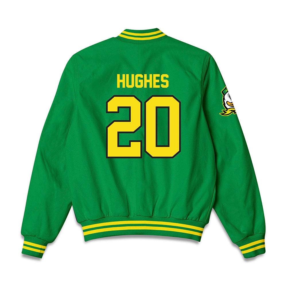 Oregon - NCAA Football : Makhi Hughes - Bomber Jacket-1