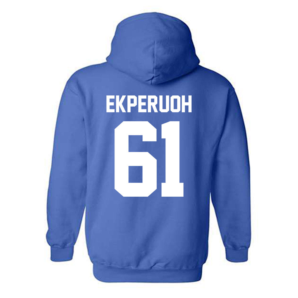 Kentucky - NCAA Football : Jason Ekperuoh - Sports Shersey Hooded Sweatshirt-1