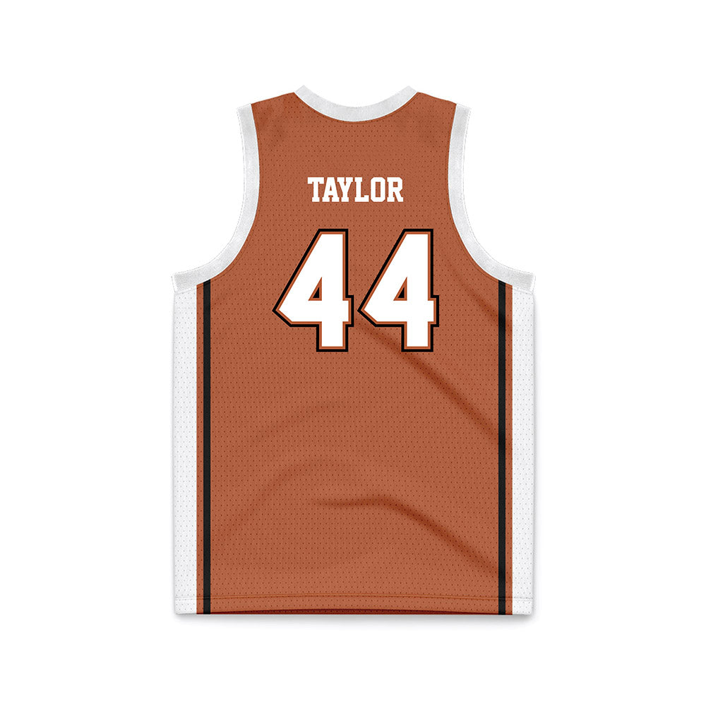 Texas - NCAA Men's Basketball : Brandon Taylor - Texas Orange Basketball Jersey-1
