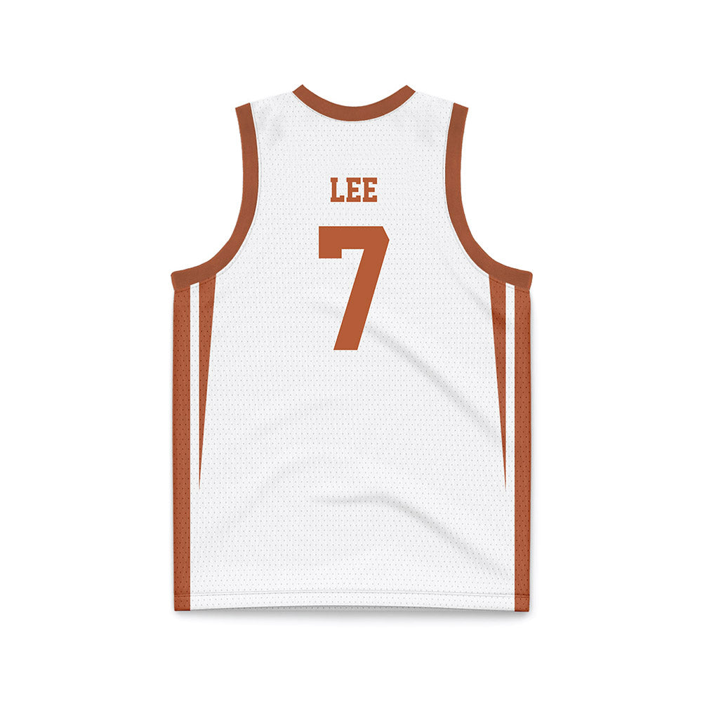 Texas - NCAA Women's Basketball : Jordan Lee - White Basketball Jersey-1