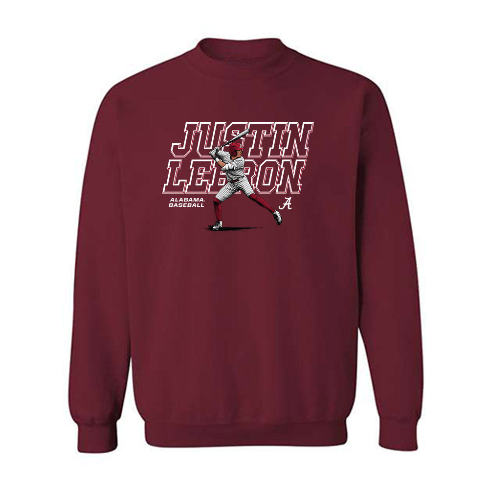 Alabama - NCAA Baseball : Justin Lebron x Roll Tide Willie - Crewneck Sweatshirt Individual Caricature