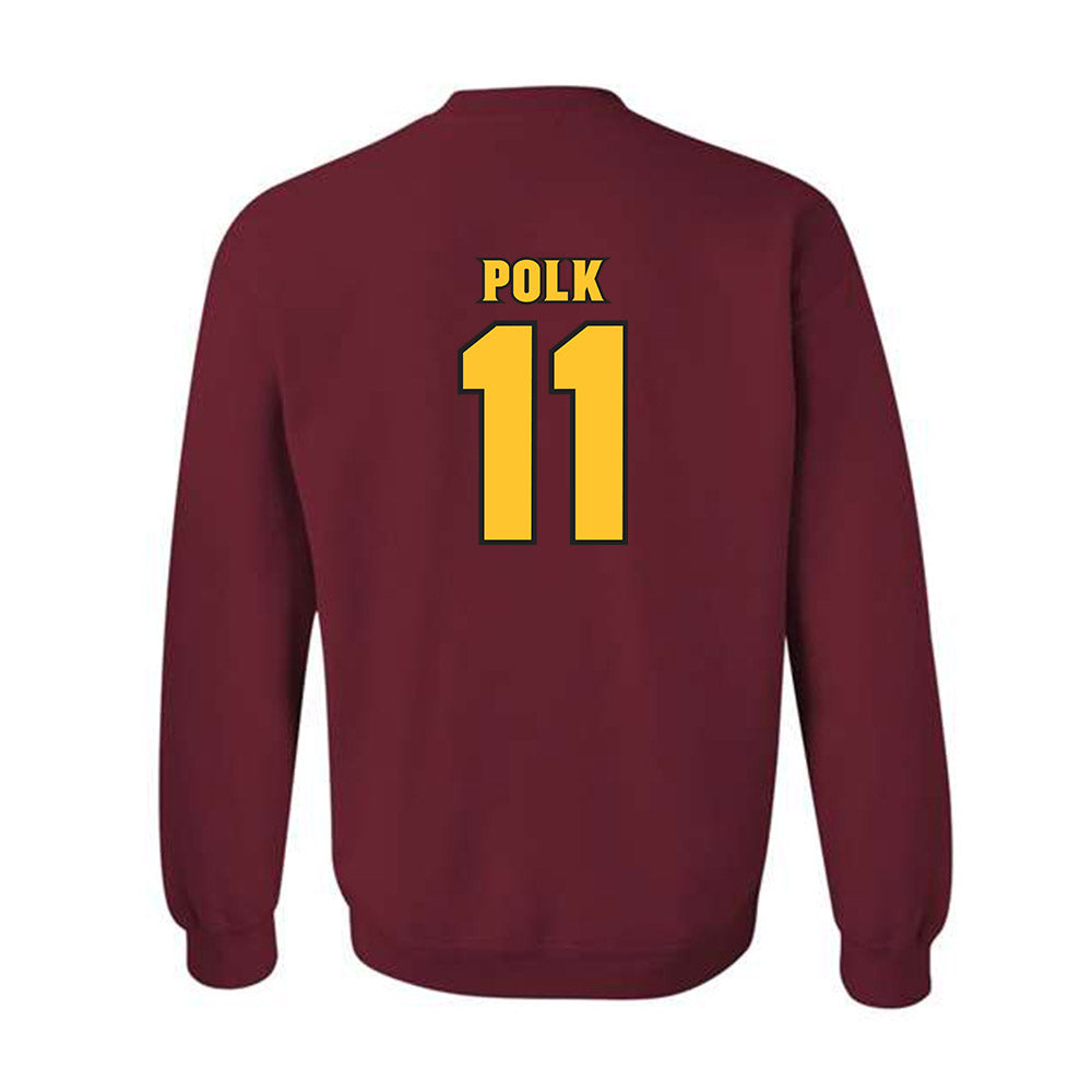 Arizona State - NCAA Men's Basketball : Kash Polk - Replica Shersey Crewneck Sweatshirt-1