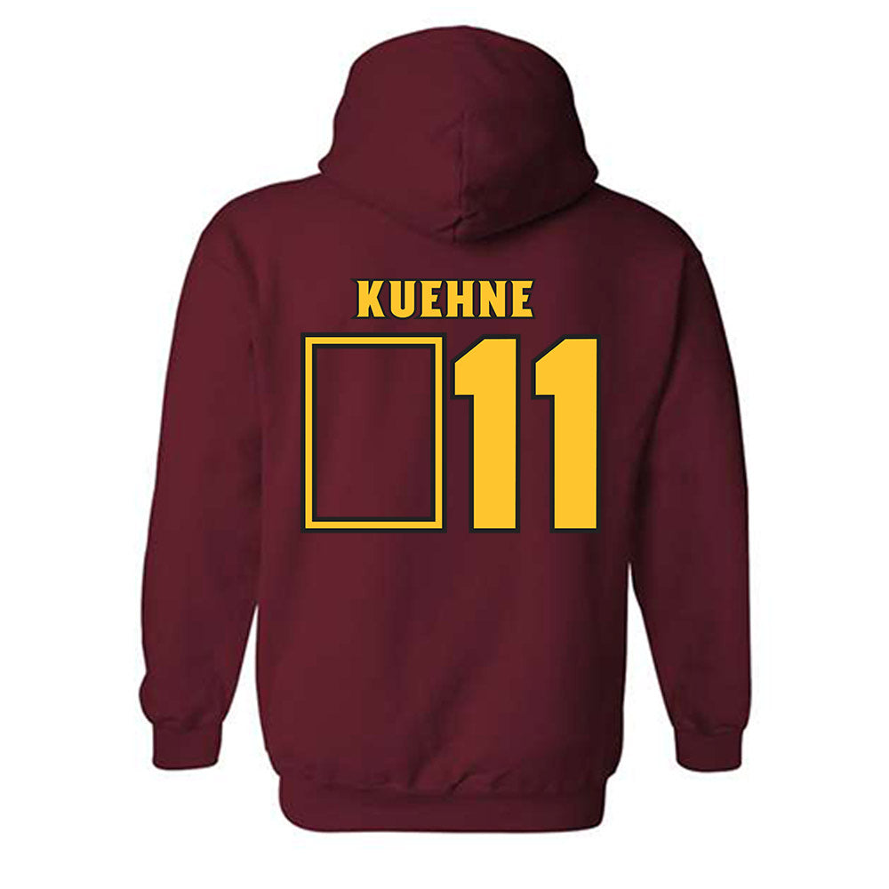 Arizona State - NCAA Men's Ice Hockey : Lincoln Kuehne - Replica Shersey Hooded Sweatshirt-1