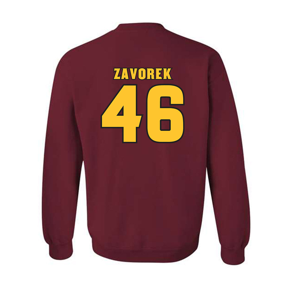 Arizona State - NCAA Baseball : Beckett Zavorek - Replica Shersey Crewneck Sweatshirt-1