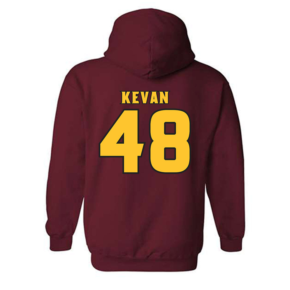 Arizona State - NCAA Men's Ice Hockey : Ben Kevan - Replica Shersey Hooded Sweatshirt-1