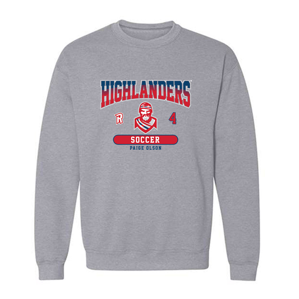 Radford - NCAA Women's Soccer : Paige Olson - Classic Fashion Shersey Crewneck Sweatshirt-0