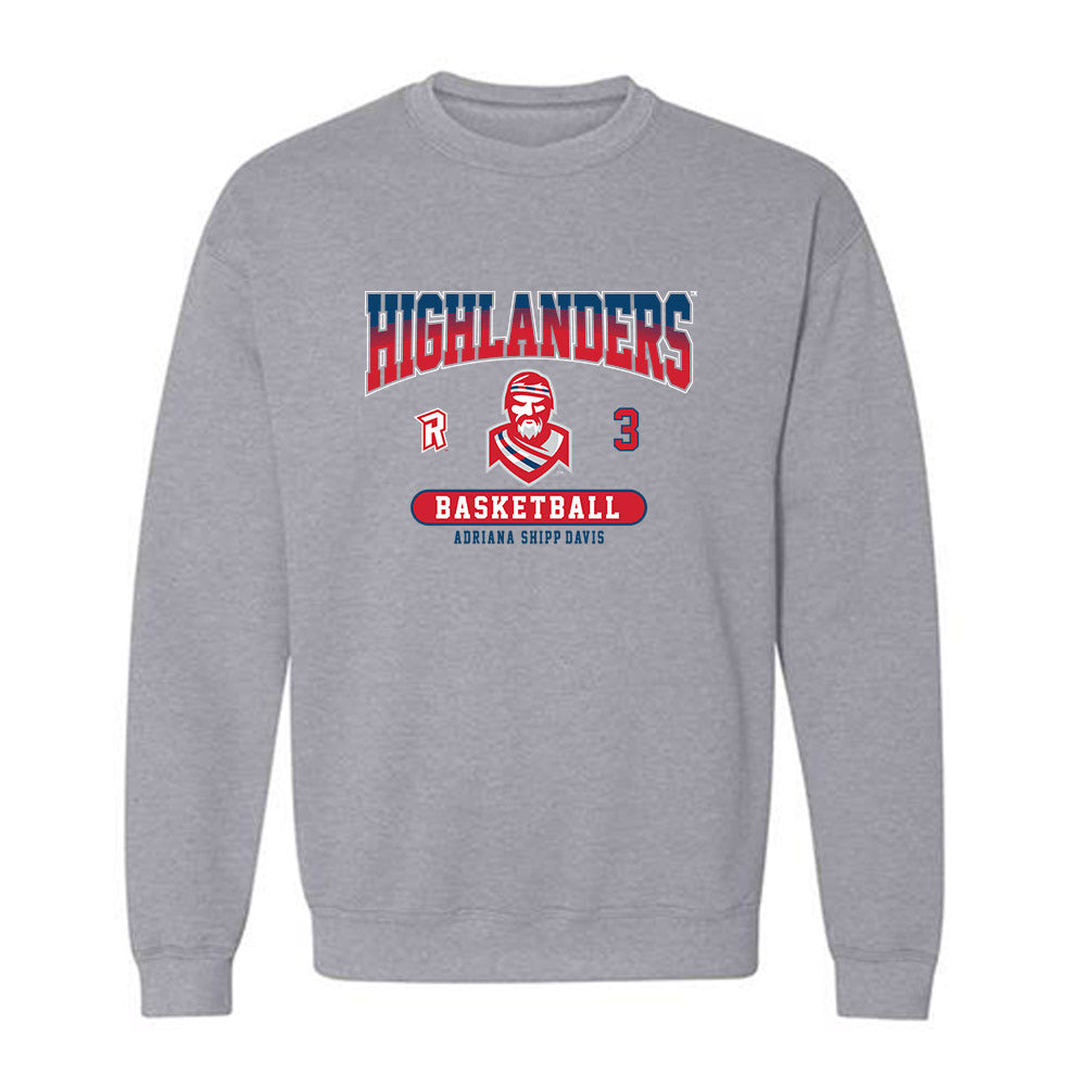 Radford - NCAA Women's Basketball : Adriana Shipp-Davis - Classic Fashion Shersey Crewneck Sweatshirt